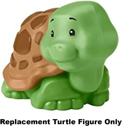 Miniatura 4 de Pieza de repuesto para el juego Fisher-Price Little People Safari Animal Friends - GFL22 ~ Figura de tortuga verde y marrón de repuesto