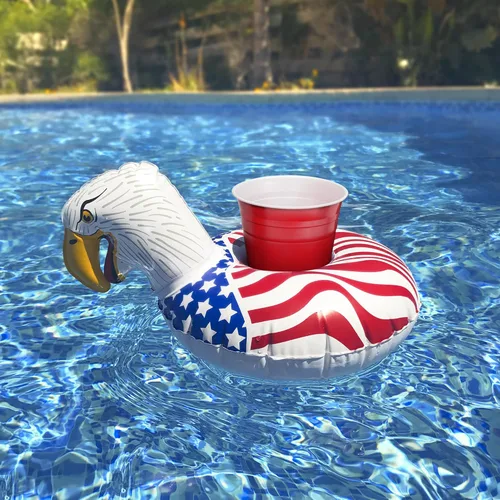 Miniatura 3 de GoFloats Inflatable Pool and Hot Tub Drink Holders (3 Pack) (Choose - Unicorn, Flamingo, Palm Tree and More)