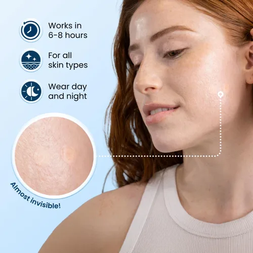 Miniatura 3 de CLEAN SKIN CLUB 60 parches invisibles veganos para espinillas, Derma Dot hidrocoloide para cubrir zits, puntos negros, imperfecciones, adhesivo