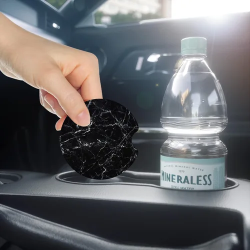 Miniatura 7 de Nipichsha Posavasos para Portavasos de Coche, Posavasos para Coche para Portavasos, Paquete de 2 Alfombrilla de Goma Antideslizante Universal