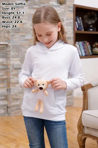 Miniatura 4 de GORLYA Sudadera con estampado gráfico de dibujos animados para niñas de 4 a 14 años