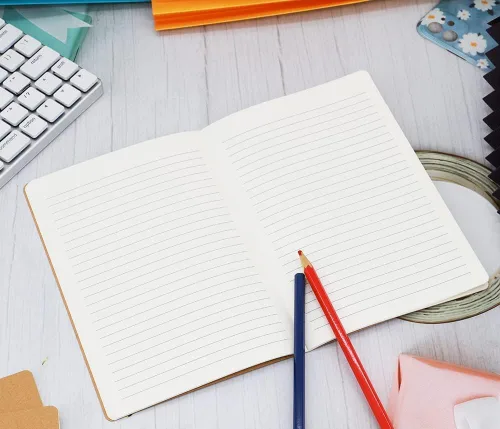 Miniatura 6 de 24 paquetes de cuadernos A5 Kraft para escritura de 8.3x5.5 pulgadas, cuadernos temáticos universitarios rayados de 60 páginas con papel rayado