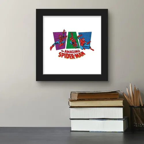 Miniatura 4 de Trends International Gallery Pops Marvel Spider-Man - Foco retro increíble Spider-Man 3 paneles de arte de pared, 12.00 x 12.00 pulgadas, versión
