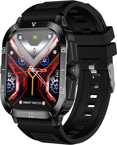 Q&F Tech Reloj deportivo inteligente C50Pro para monitor de fitness y salud, incluyendo presión arterial y oxígeno/frecuencia