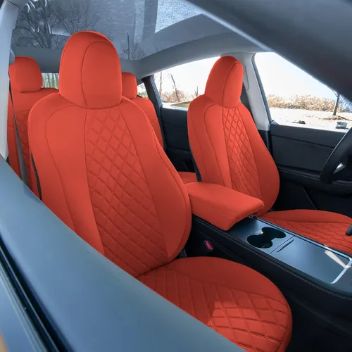 Miniatura 29 de FH Group Fundas de asiento de automóvil de ajuste personalizado hechas específicamente para Tesla Model Y Ultraflex 2020-2025, fundas de asiento