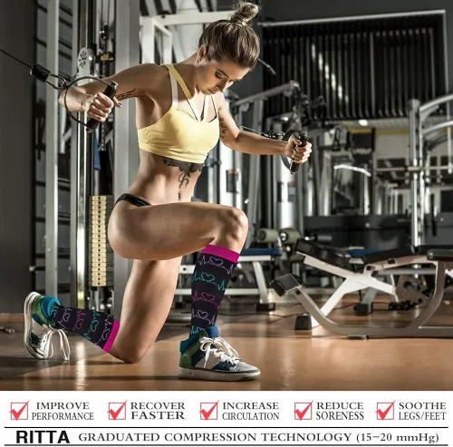 Miniatura 2 de Calcetines de compresión, 1520 mmHg mejores calcetines de atletismo graduados para mujeres y hombres