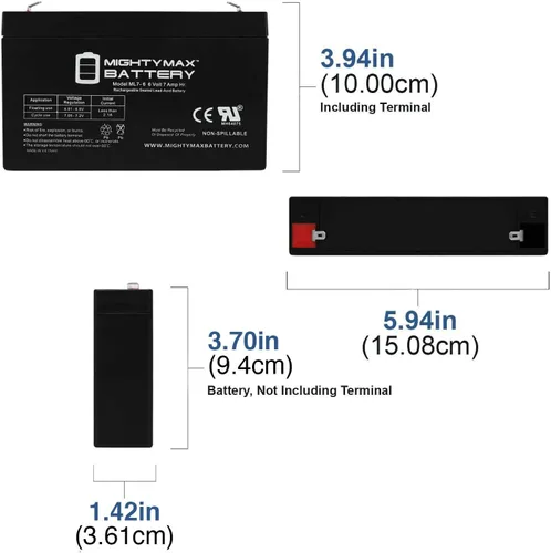 Miniatura 2 de Mighty Max Battery Batería de repuesto SLA de 6V 7Ah para Kid Trax SRT KT1108TG - 2