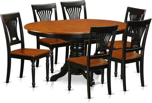 Miniatura 11 de East West Furniture AVPL5-BCH-W - Juego de mesa de cocina de 5 piezas para 4 personas, incluye una mesa de comedor ovalada con hoja de mariposa y 4