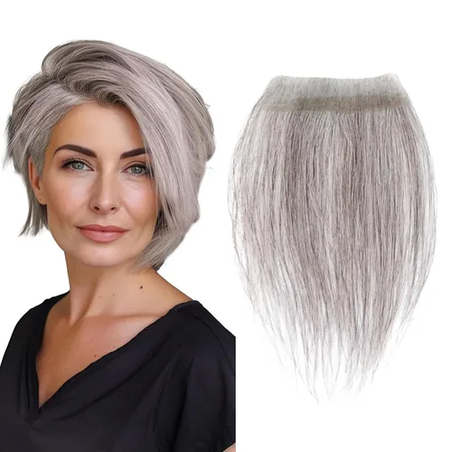 Miniatura 22 de Reemplazo de cabello humano con cicatrices, quemaduras accidentales sin vello para hombres y mujeres, pérdida de línea de cabello, cinta recta