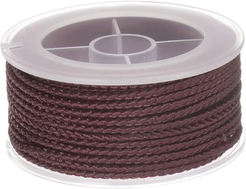 Miniatura 23 de HARFINGTON Cordón de hilo de nailon para cuentas de 0.063 in, cuerda de nailon trenzado extrafuerte para manualidades, pulseras, joyería, Negro