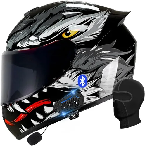 Miniatura 14 de Casco abatible con Bluetooth de cara completa para motocicleta, Bluetooth integrado, aprobado por DOT/ECE, múltiples rejillas de ventilación
