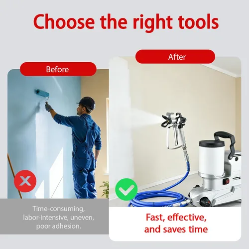 Miniatura 4 de Pulverizador de Pintura sin Aire de Alta Presión de 1600W, Pulverizador de Emulsión de Pintura sin Aire, Pulverizador sin Aire de Pinturas de Látex