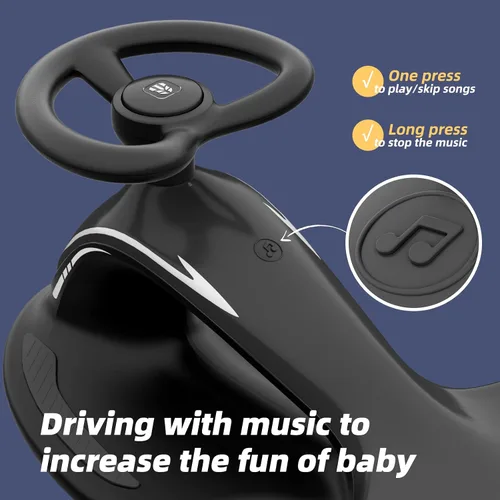 Miniatura 7 de XJD 6V Coche Eléctrico Oscilante de Paseo, Vehículo de 2 en 1 con Batería Recargable Antivuelco y Rueda Luminosa Colorida para Juguetes de Paseo