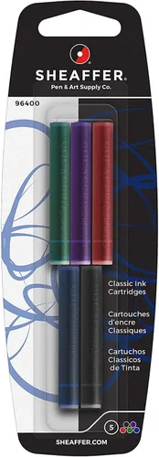 Miniatura 6 de Sheaffer Skrip (96320) - Cartuchos de tinta, color azul, paquete de 5 unidades Paquete de 1 Rojo