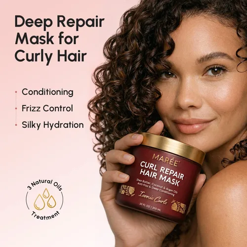Miniatura 2 de MAREE Mascarilla capilar de acondicionamiento profundo para el tratamiento del cabello dañado – Cuidado del cabello con queratina para hidratar