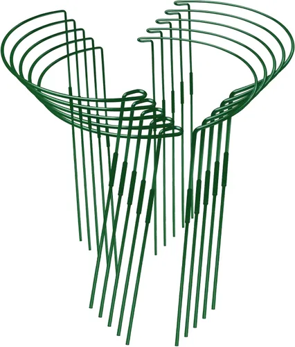 Miniatura 9 de Estaca de soporte para plantas de serpiente, estaca y soporte de peonía semicircular, jaula de soporte de hortensias resistente, anillo de soporte