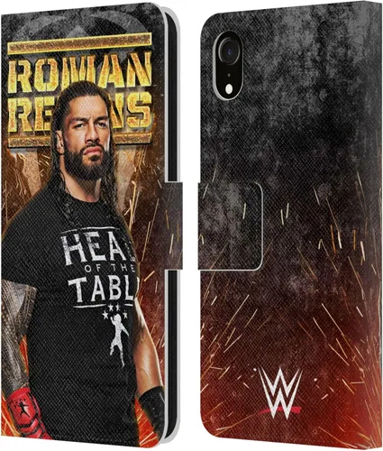 Miniatura 24 de Head Case Designs Officially Licensed WWE Distressed Logo Roman Reigns Leather Wallet Case Compatible with Apple iPhone 11