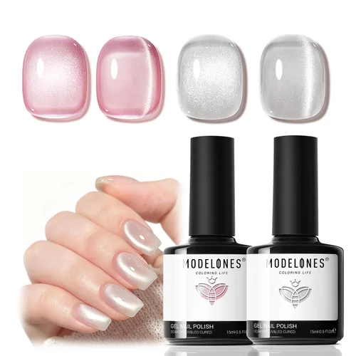 Miniatura 23 de modelones Juego de Base y Capa Superior para Esmalte de Uñas en Gel, 3 Piezas Base de Goma y Capa Superior de Gel Transparente Brillante y Mate a