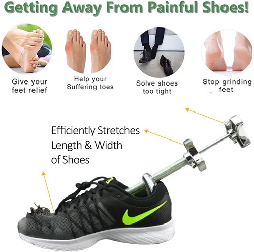 Miniatura 6 de Ampliador ajustable del ensanchador del zapato de la anchura y de la longitud del ensanchador del zapato del metal profesional