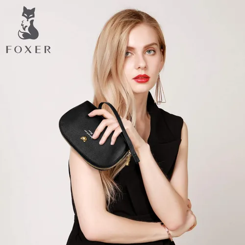 Miniatura 7 de Carteras de cuero para mujer, cuero genuino RFID bloqueo caja de regalo embalaje