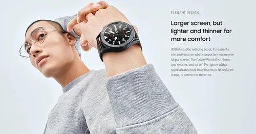 Miniatura 7 de Samsung Reloj inteligente Galaxy Watch3 2020 (Bluetooth + Wi-Fi + GPS) Modelo internacional (plata, 1.614 in)