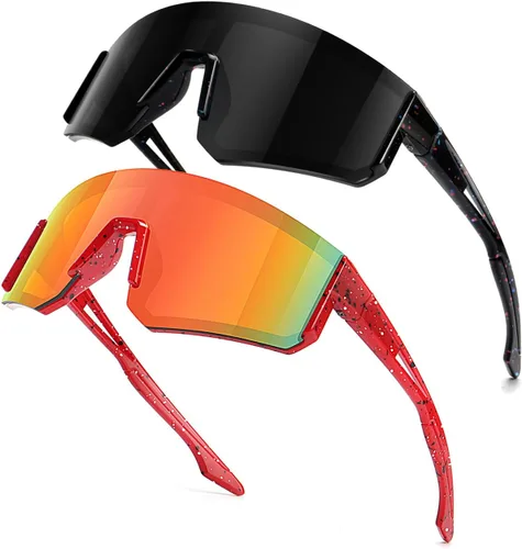 Miniatura 29 de SEKKAF - Gafas de sol deportivas para jóvenes, para béisbol y softbol, para niños y niñas de 6 a 12 años, gafas de sol para ciclismo, ligeras