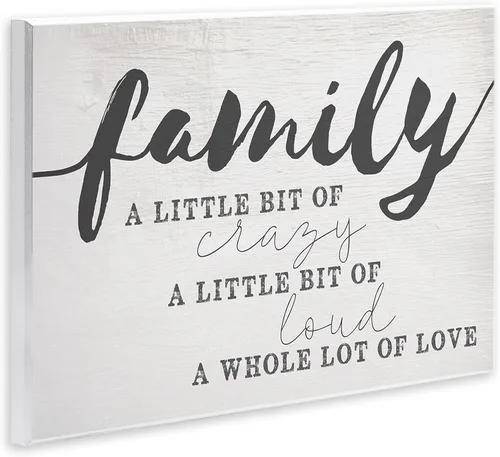 Miniatura 2 de Family Crazy Loud Love Design' Arte de placa de pared Stupell Industries 15 x 10 pulgadas, fácil de colgar y resistente, fabricado en Estados