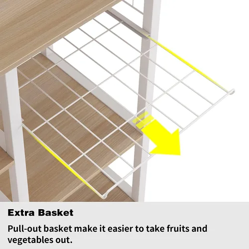 Miniatura 7 de SogesPower Estante de almacenamiento de 3 niveles para cocina, soporte para microondas, organizador de almacenamiento de utilidad, estante