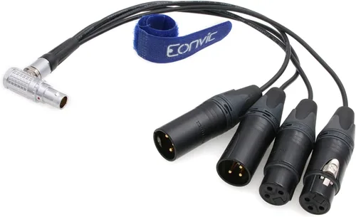 Miniatura 2 de Cable de salida de entrada de audio XLR Atomos de 10 pines a 2x3 pines para grabador de monitor Shogun (ángulo recto 10pin)