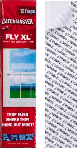 Miniatura 7 de Catchmaster Trampas decorativas para moscas de ventana, paquete de 12, tiras de mosquitos y moscas de la fruta para interiores, atrapa insectos
