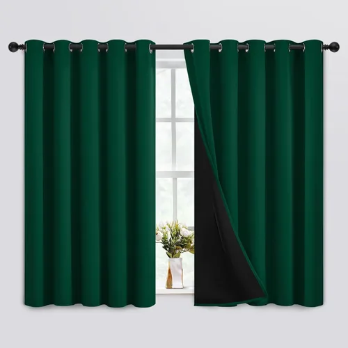 Miniatura 54 de SimpleHome - Cortinas opacas 100% para recámara, cortinas de ventana con ojales beige, con aislamiento térmico, cortinas de oscurecimiento