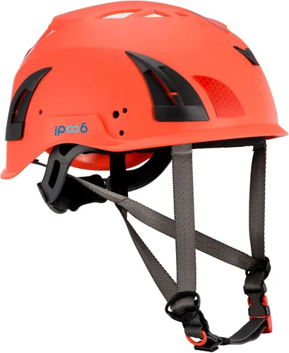 Miniatura 7 de Casco de trabajo de arborista de espeleología para adultos, senderismo y escalada Negro