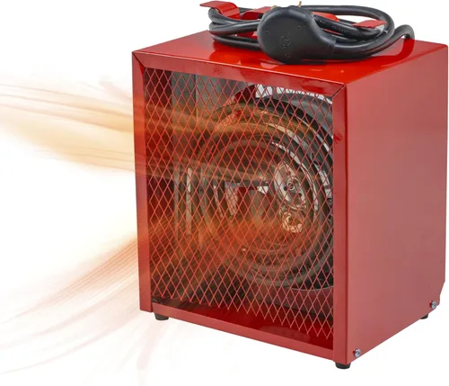 Comfort Zone CZ290 NEMA 6-30P Calentador Industrial de 4,800 Vatios con Ventilador Forzado, Control de Termostato Integrado, Acero de Calibre