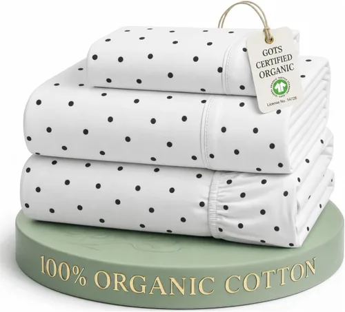 Miniatura 22 de Lane Linen Sábanas de cama tamaño Queen, juego de sábanas 100 % algodón orgánico, sábanas refrescantes suaves tamaño Queen, juego de sábanas Queen