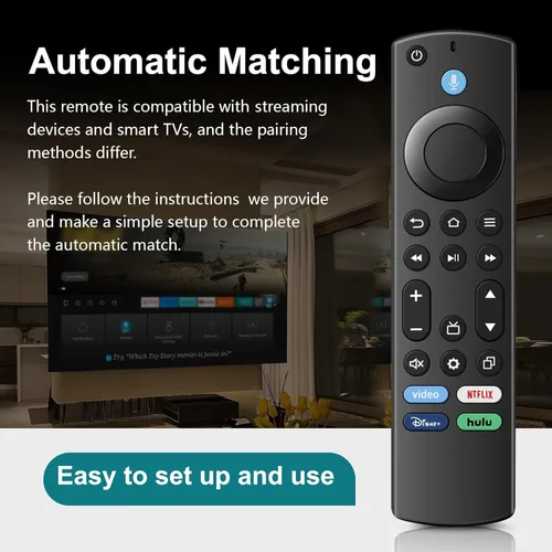 Miniatura 5 de Luyeper Control remoto de TV de repuesto para Amazon Fire Stick (4K Max, 4K, HD), Firestick 3ª generación, TV Cube e Insignia, Toshiba Smart TV