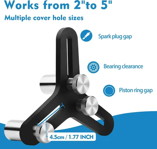 Miniatura 3 de Herramienta de cuadratura universal de anillo de pistón para orificios de 2-5 pulgadas de espacio final