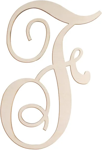 Miniatura 13 de Letras de madera cursivas para decoración de pared, letras grandes de madera de 14 pulgadas, monograma sin terminar, letras de madera, manualidades