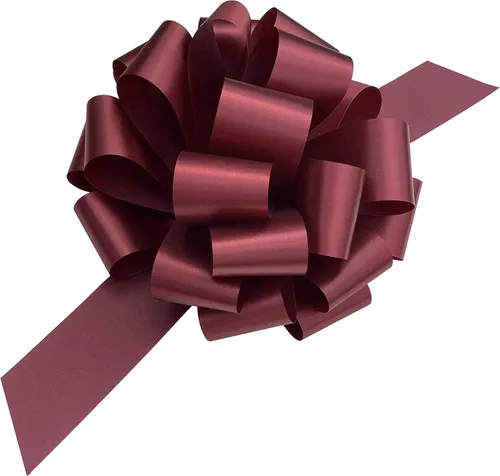 Miniatura 11 de Cinta roja grande para moños para regalos de Navidad – 9" de ancho, conjunto de 6, ABCD, Rojo, 6
