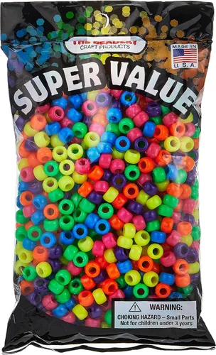 The Beadery - Cuentas de caballo de barril de 0.354x0.236 in, turquesa oscuro - 900 piezas - 750V066