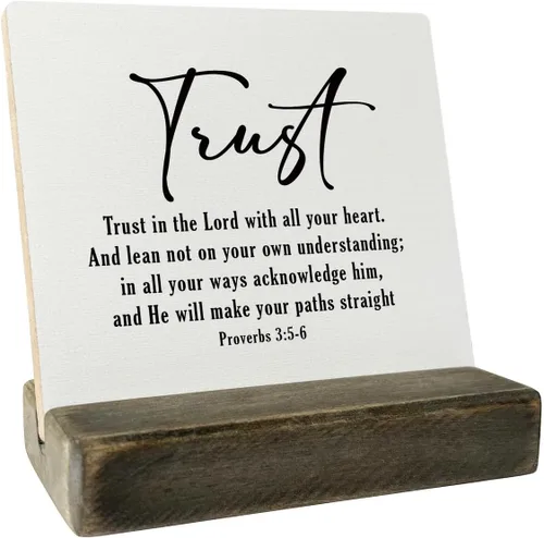 Miniatura 17 de Placa de Madera con Cita Cristiana - Números 6:24-26 - Que el Señor te Bendiga y te Mantenga, Soporte de Madera, Versículo de la Biblia como Regalo
