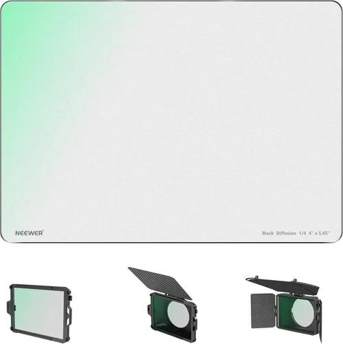 NEEWER Filtro de Cine Cuadrado (Rectangular) con Efecto de Difusión Negra 1/4 de 4"x5.65" con Vidrio Óptico HD Compatible con Tilta Compatible con