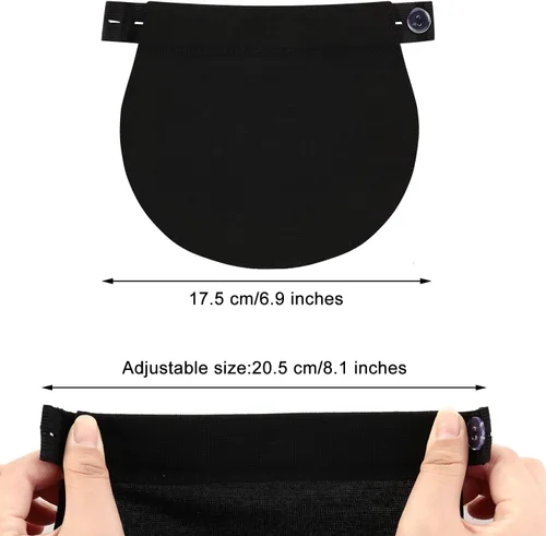 Miniatura 2 de WILLBOND 12 paquetes de pantalones de maternidad ajustables extensores para embarazo, cintura extensor extensor extensores de cintura elástica