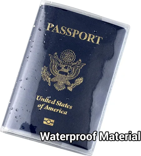 Miniatura 4 de Paquete de 10 fundas para pasaporte de plástico transparente, funda protectora de pasaporte, funda de vinilo transparente para pasaporte