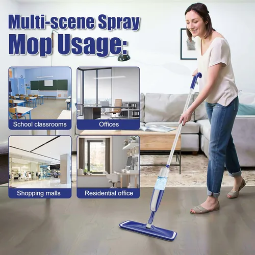 Miniatura 3 de Trapeadores en aerosol para limpieza de suelos de madera dura: mopas húmedas MEXERRIS con 4 almohadillas reutilizables para mopa Swiffer Powermop