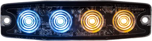 Miniatura 12 de Buyers Products 8892240 - Luz estroboscópica LED ultrafina de 4.5 pulgadas, ámbar, 4 LED, patrones de flash síncronos y alternos, luz de emergencia