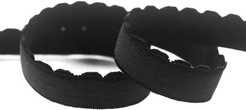 Miniatura 4 de DIY PARK 5 Yarda 1/2 "0.512 in Brillante Nylon Felpa Elástico Spandex Banda Hombro Correas Sujetador Correa Ropa Interior Lencería Costura Trim Negro