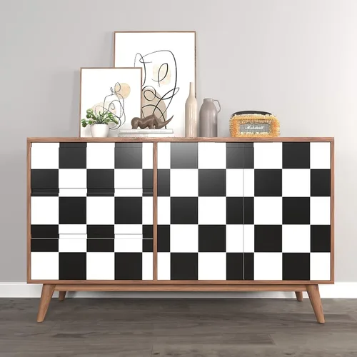 Miniatura 2 de VaryPaper Papel de contacto a cuadros de 15.7 x 78.7 pulgadas de grosor, impermeable, papel tapiz a cuadros para despegar y pegar, papel tapiz