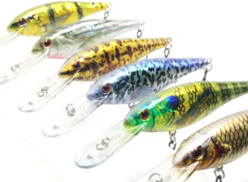 Miniatura 11 de Minnow Crankbait para pesca de lubina Señuelo de lubina Jerkbait Señuelos de pesca y caja de aparejos HC15KB