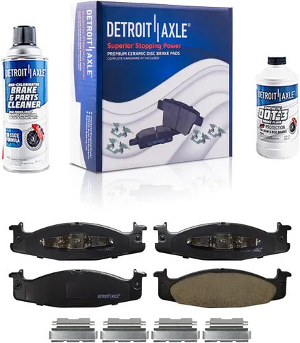 Miniatura 93 de Detroit Axle - Pastillas de Freno Delantero Izquierdo Reemplazo de Pinza de Disco para Dodge Ram 1500 Dakota Mitsubishi Raider - Juego de 3 piezas