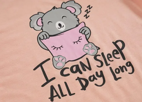 Miniatura 4 de Hupohoi Conjunto de pijama lindo de verano para niñas grandes, ropa de dormir estampada en forma de corazones a